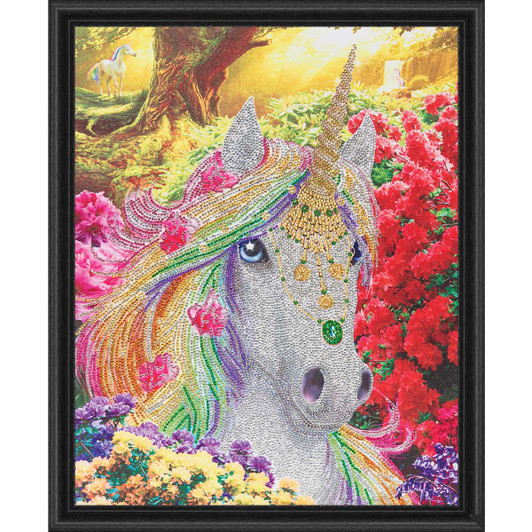 Crystal Art Unicorn Forest Mounted Kit Diamond Painting