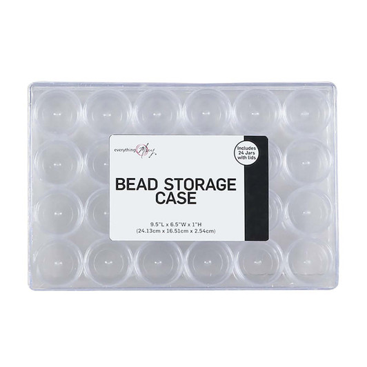 Everything Mary Plastic Bead Storage Box-24 Jars Accessory