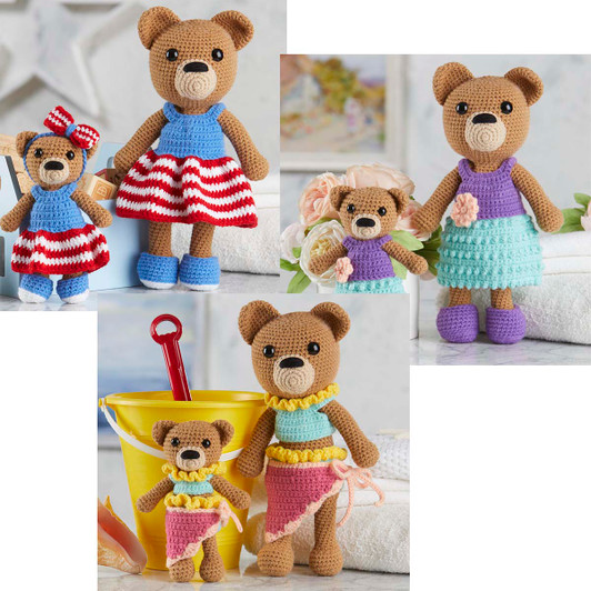 Herrschners Buy All 3 Bear Ensembles Crochet Yarn Kit Herrschners Buy All 3 Bear Ensembles Crochet Yarn Kit