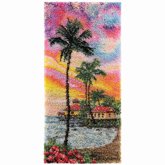 Herrschners Paradise Cove Latch Hook Kit Herrschners Paradise Cove Latch Hook Kit