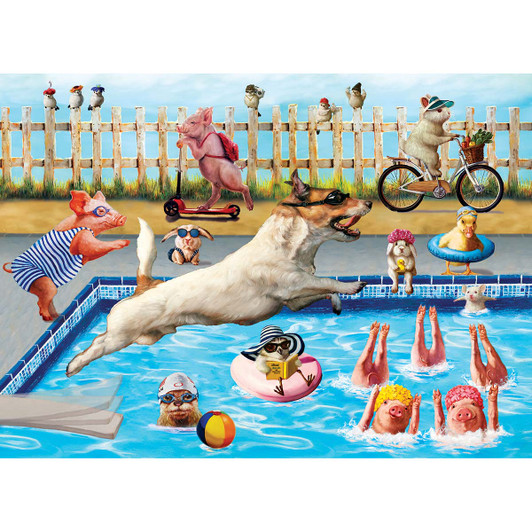 Eurographics Crazy Pool Day Lenticular XL Jigsaw Puzzle