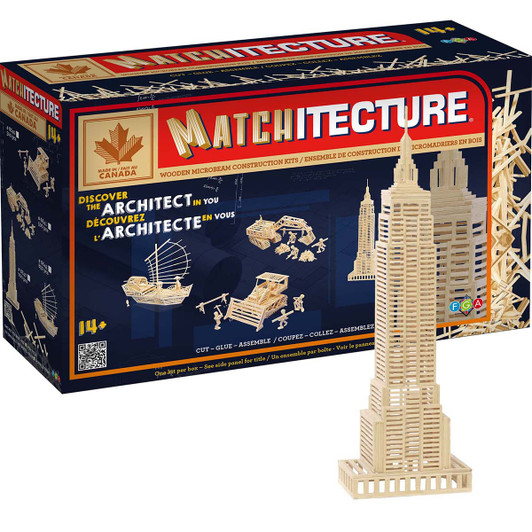 Matchitecture Empire State Building Model - Wood