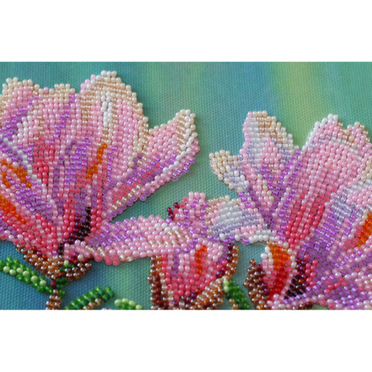 Abris Art Magnolias Bloom Beaded Embroidery Kit
