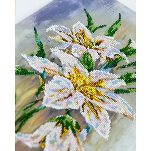 Abris Art Fragile Lilies Beaded Embroidery Kit Abris Art Fragile Lilies Beaded Embroidery Kit