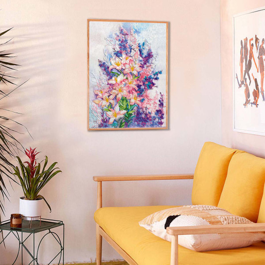 Abris Art Light Pink Beaded Embroidery Kit