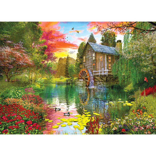 Rose Art Sunset at the Mill Jigsaw Puzzle