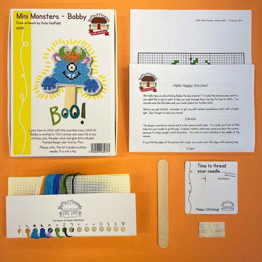 Bothy Threads Mini Monsters-Bobby Counted Cross-Stitch Kit Bothy Threads Mini Monsters-Bobby Counted Cross-Stitch Kit