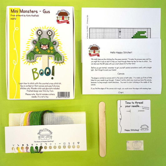 Bothy Threads Mini Monsters-Gus Counted Cross-Stitch Kit Bothy Threads Mini Monsters-Gus Counted Cross-Stitch Kit