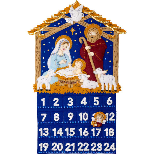 Herrschners Christmas Classics Advent Calendar Felt Sequin Kit