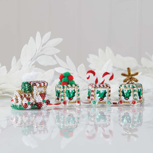 Herrschners Sweet Treats Train Sit Set Sequin Kit