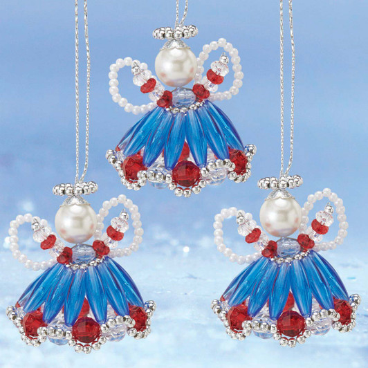 Herrschners Grandma's Lil Patriotic Angels Ornament Kit