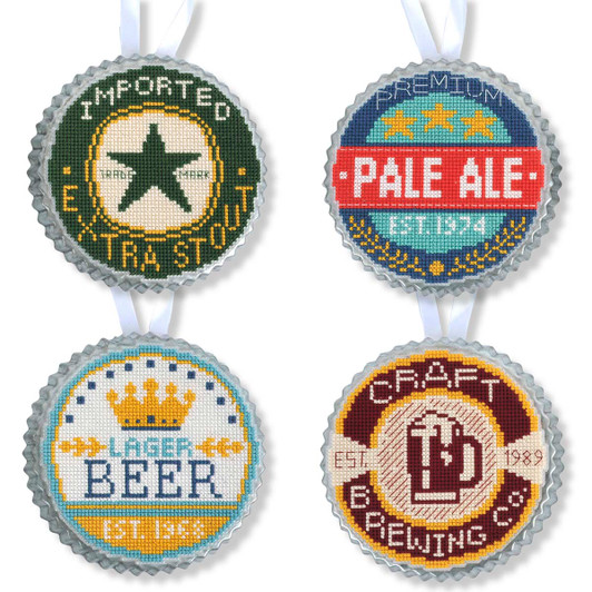 Herrschners Brew Time Beer Cap Counted Cross-Stitch Kit