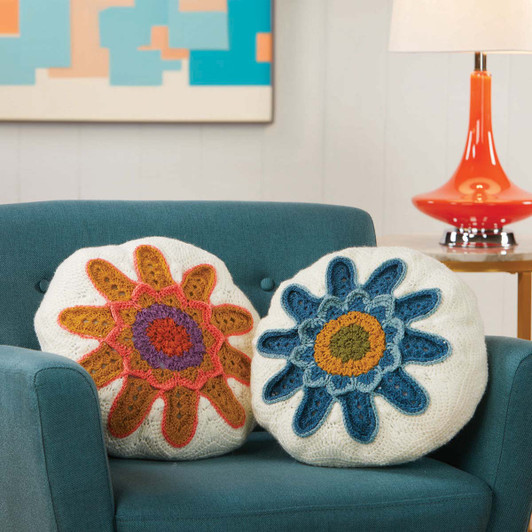 Herrschners Mod Medallion Pillow Crochet Kit Herrschners Mod Medallion Pillow Crochet Kit