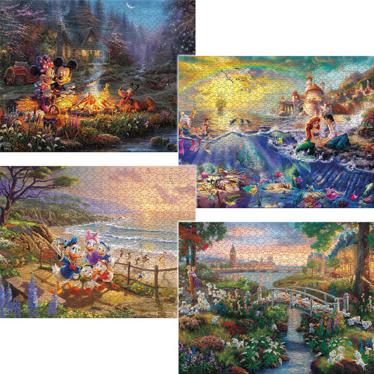 Ceaco Thomas Kinkade Disney 4 in 1 Multi Pack V Jigsaw Puzzle Ceaco Thomas Kinkade Disney 4 in 1 Multi Pack V Jigsaw Puzzle