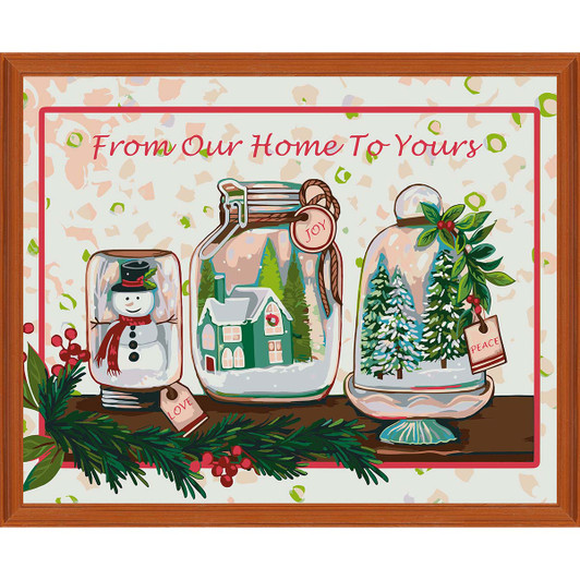 Herrschners From Our House to Yours Kit & Frame Paint by Number Kit Herrschners From Our House to Yours Kit & Frame Paint by Number Kit