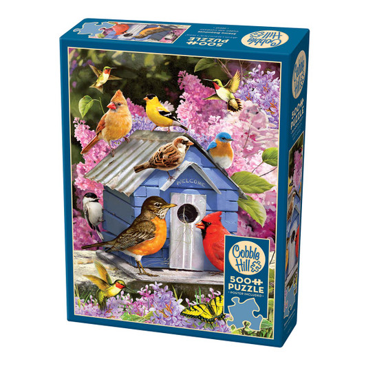 Summer Birdhouse, 500 Pieces, Cobble Hill | Puzzle Warehouse Summer Birdhouse, 500 Pieces, Cobble Hill | Puzzle Warehouse