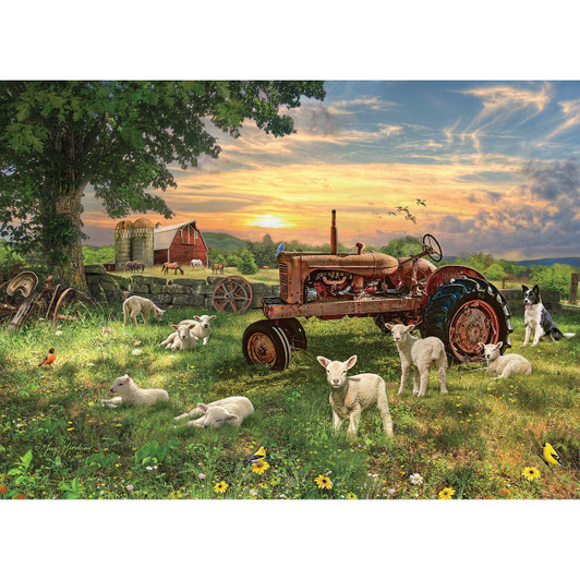 Cobble Hill Field at Sunrise Jigsaw Puzzle
