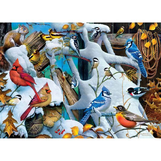 Masterpieces Puzzle Co Audubon Snow Birds Jigsaw Puzzle
