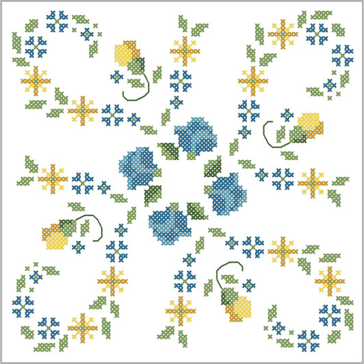 Herrschners Garden Petals Quilt Blocks Thread Kit Herrschners Garden Petals Quilt Blocks Thread Kit
