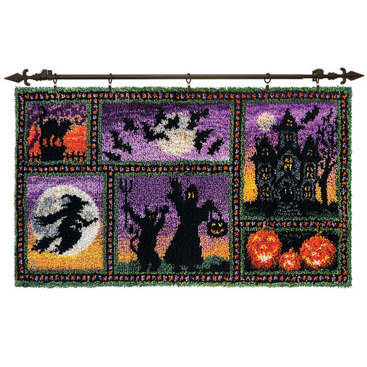 Herrschners Halloween Montag Kit & Hanger Latch Hook Kit Herrschners Halloween Montag Kit & Hanger Latch Hook Kit