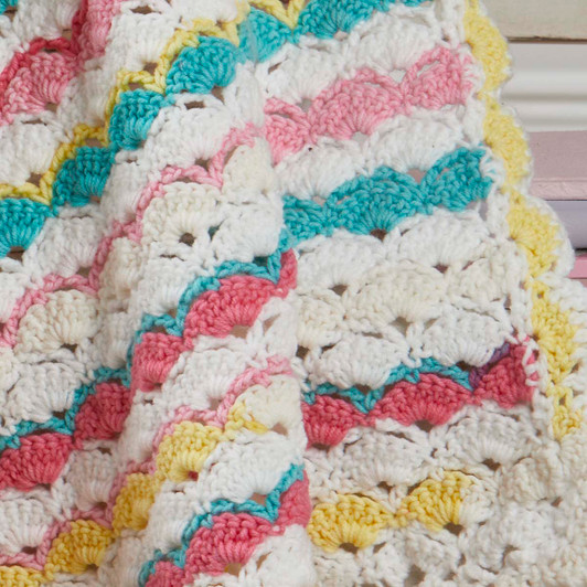 Herrschners Shell Symphony Baby Blanket Crochet Kit Herrschners Shell Symphony Baby Blanket Crochet Kit