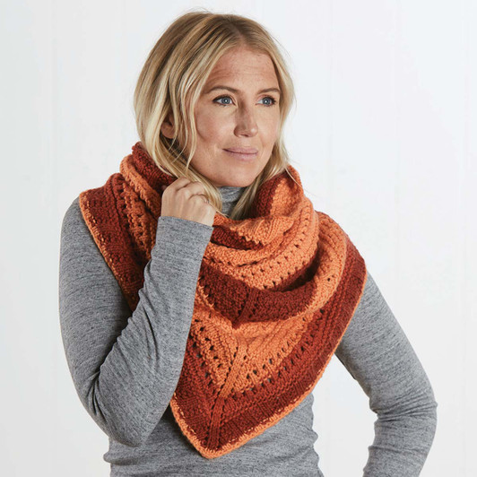 Herrschners Hooded Triangle Cozy Knit Kit