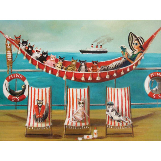 New York Puzzle Company All Paws on Deck Jigsaw Puzzle