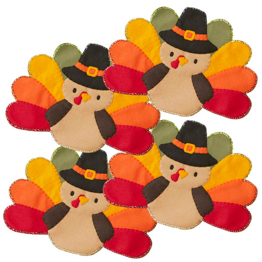 Herrschners Turkey Trot Place Mats Felt & Sequin Kit