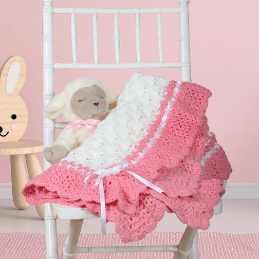 Herrschners Lace Blossoms Baby Blanket Crochet Kit Herrschners Lace Blossoms Baby Blanket Crochet Kit