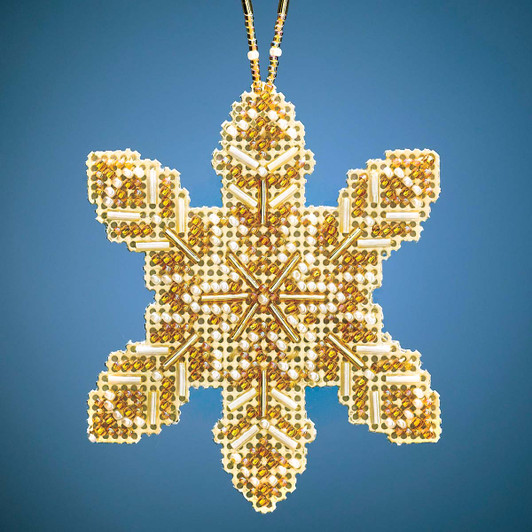 Wichelt Imports, Inc. Pearl Snowflake Ornament Counted Cross-Stitch Kit Wichelt Imports, Inc. Pearl Snowflake Ornament Counted Cross-Stitch Kit