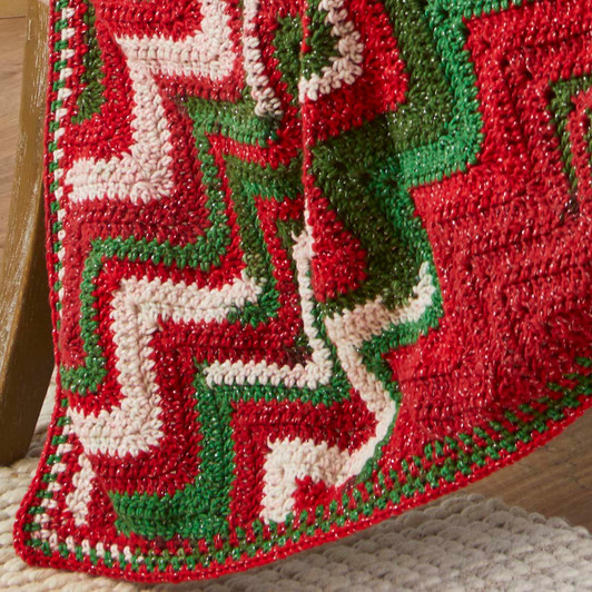 Herrschners Merry Tidings Diagonal Ripple Afghan Crochet Kit Herrschners Merry Tidings Diagonal Ripple Afghan Crochet Kit
