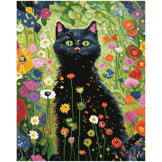 Diamond Dotz Garden Cat Diamond Painting