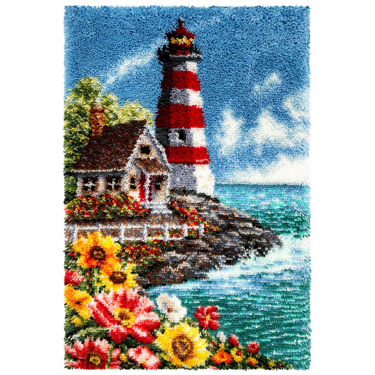 Herrschners Home Sweet Lighthouse Latch Hook Kit