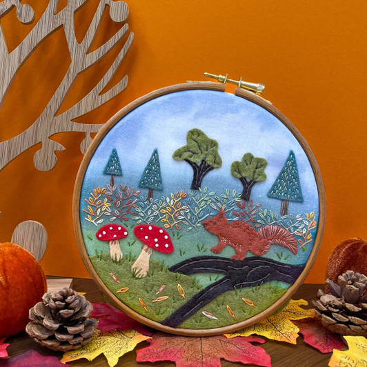 Bothy Threads A Woodland Walk Felt Embroidery Kit