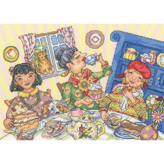 Bothy Threads Tea And Cake Counted Cross-Stitch Kit