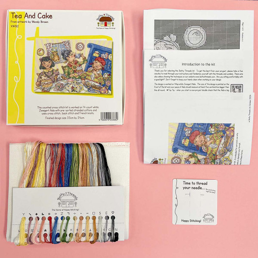 Bothy Threads Tea And Cake Counted Cross-Stitch Kit