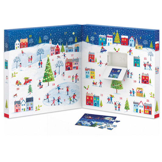 Eurographics Christmas Town Advent Calendar Jigsaw Puzzle
