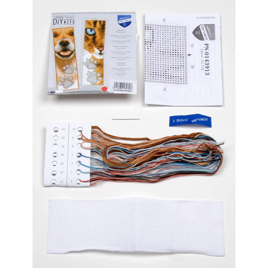 Vervaco Dog & Cat Bookmarks Counted Cross-Stitch Kit