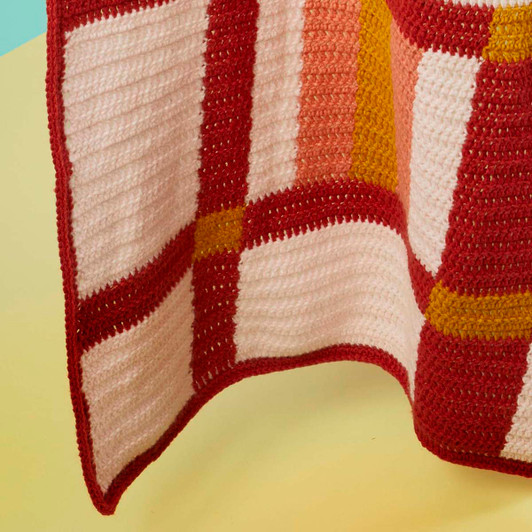 Herrschners Peachy Patchwork Blanket Crochet Kit Herrschners Peachy Patchwork Blanket Crochet Kit