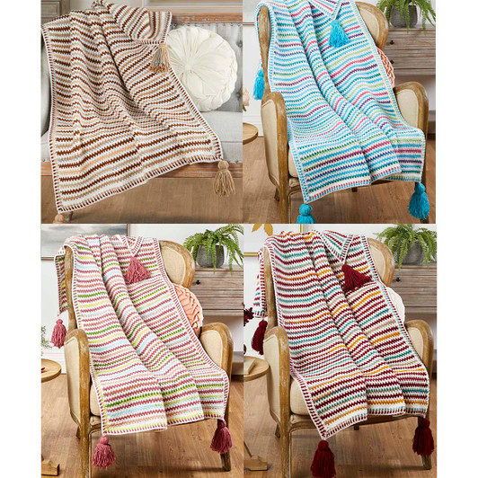 Herrschners Seasonal Warmth Afghans-Buy all 4 Crochet Kit