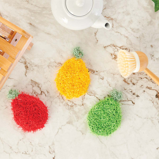 Red Heart Juicy Pear Dish Scrubbies Crochet Kit Red Heart Juicy Pear Dish Scrubbies Crochet Kit