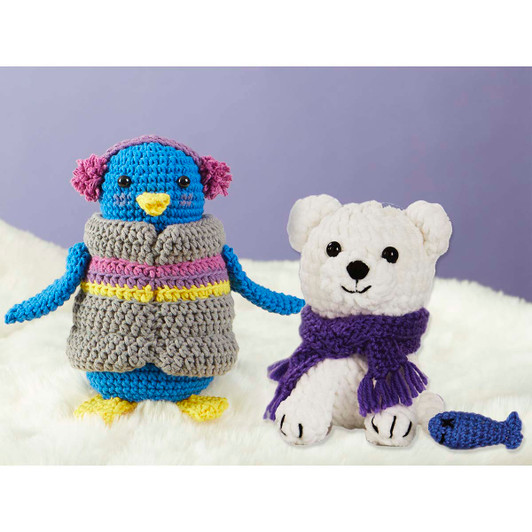Herrschners Polar Paws & Penguin-Set of 2 Crochet Kit