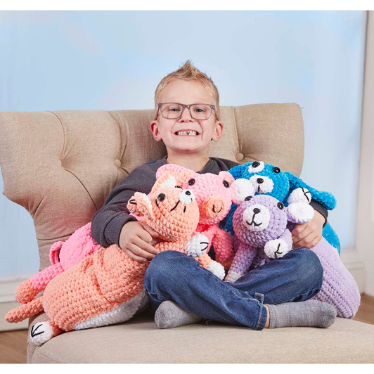 Soho Critter Cuddlers-Set of 4 Crochet Kit