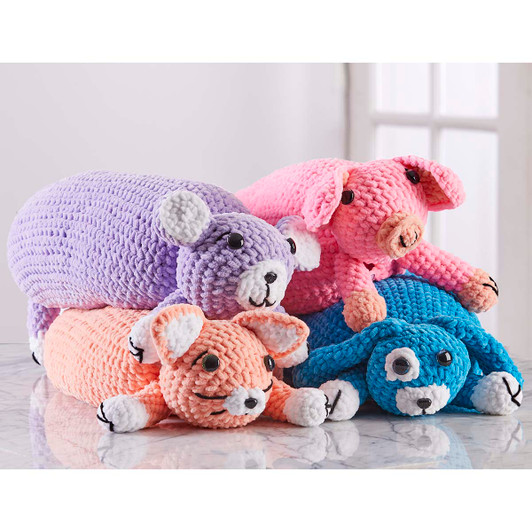 Soho Critter Cuddlers-Set of 4 Crochet Kit