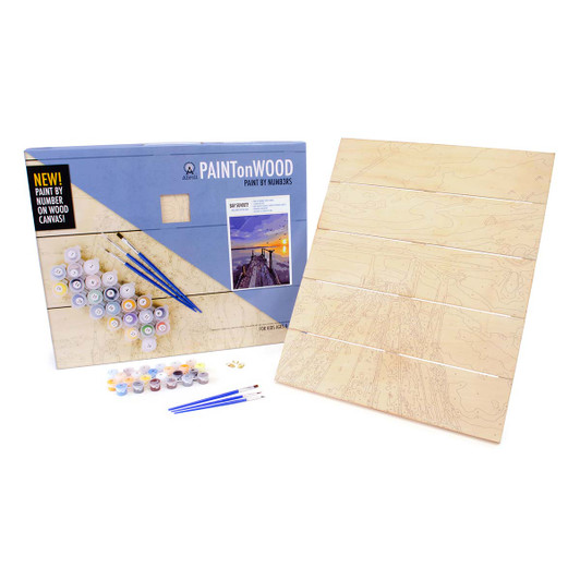 Abroli Bay Sunset Wood Paint by Number Kit