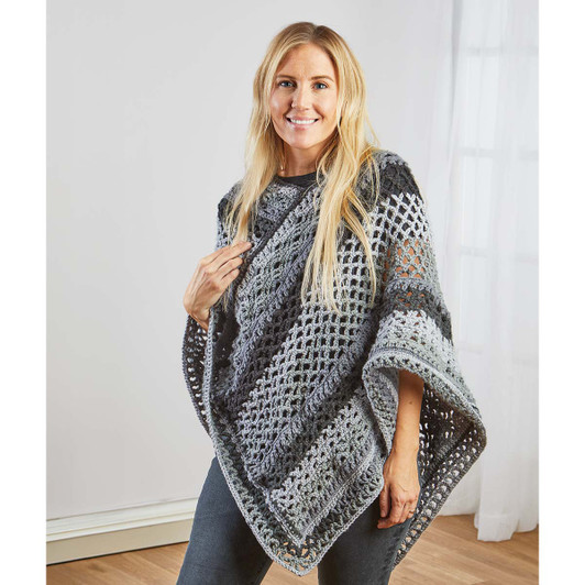 Herrschners Gradient Glide Poncho Crochet Kit