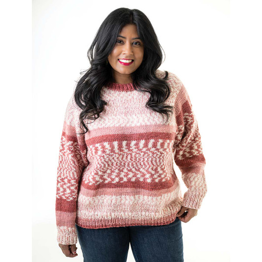 Lion Brand Cosmo Raglan Pullover Knit Kit Lion Brand Cosmo Raglan Pullover Knit Kit