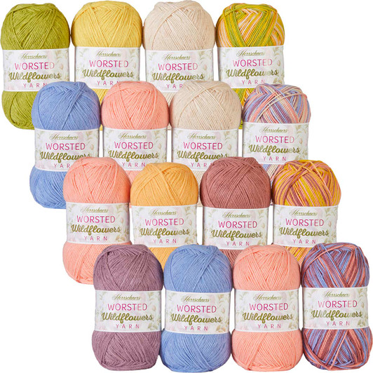 Herrschners Worsted 8 Wildflowers Yarn Pack