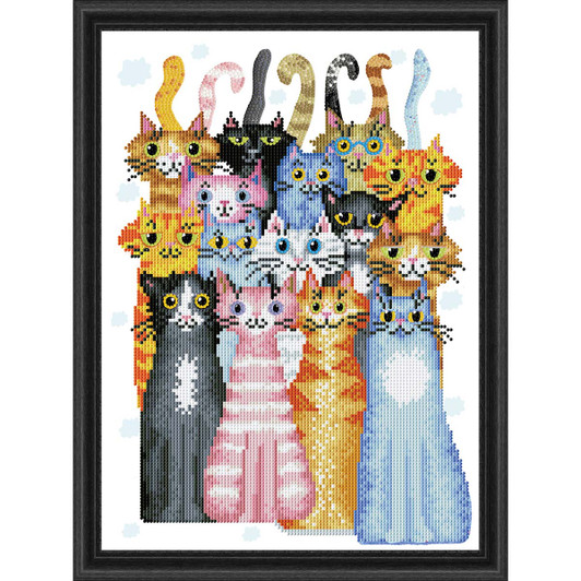 Diamond Dotz Cats Meow Kit & Frame Diamond Painting