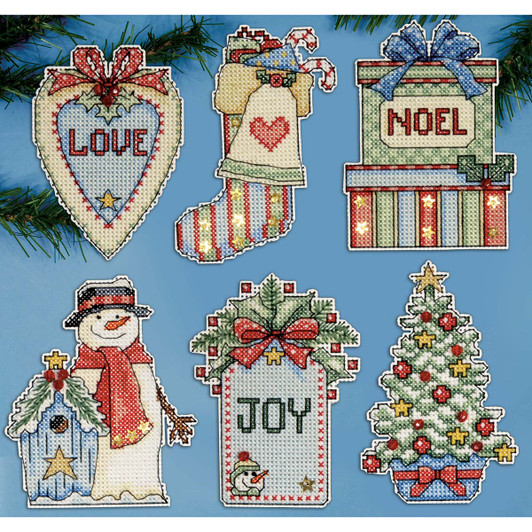 Design Works Country Christmas Ornaments Counted Cross-Stitch Kit